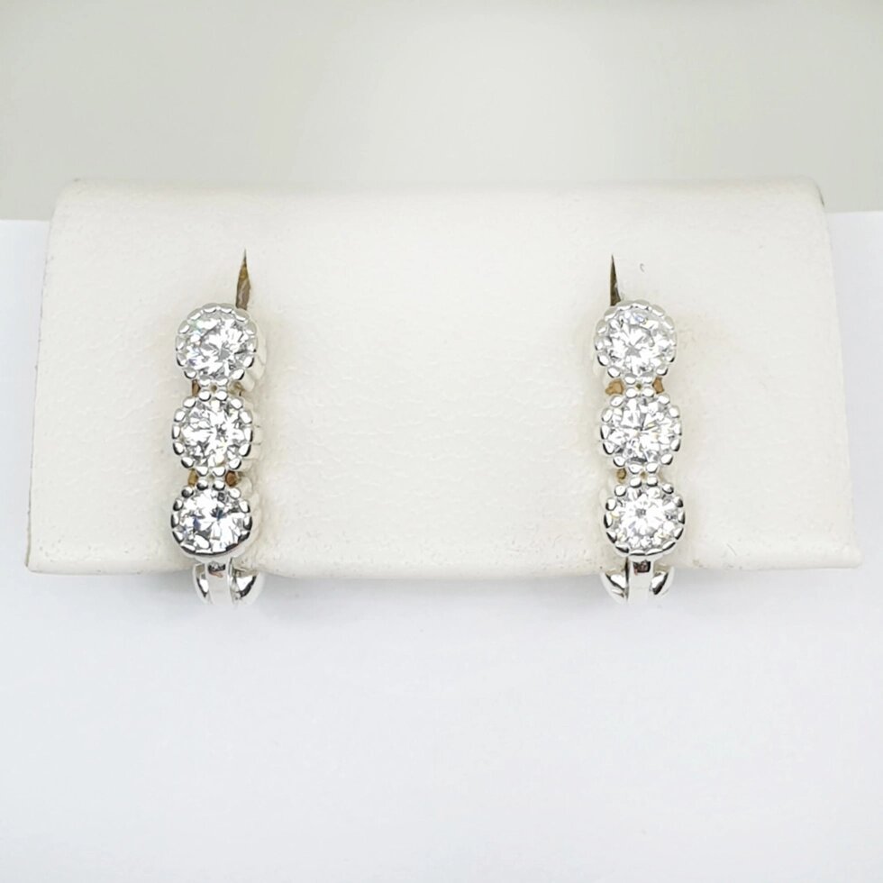

Сережки серебряные с кубическим цирконием 1,88 г