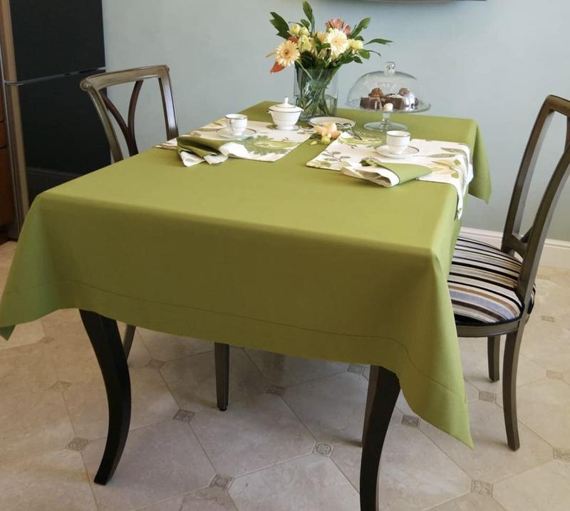 

Скатерть с тефлоновым покрытием MacroHorizon Оливковый 27, Овал 140*220 см