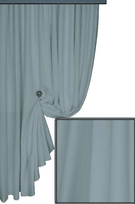 

Портьеры Soft 19 Турция Серо-Голубой(MG-MRS-735018), 275*200 см (2 шт.)