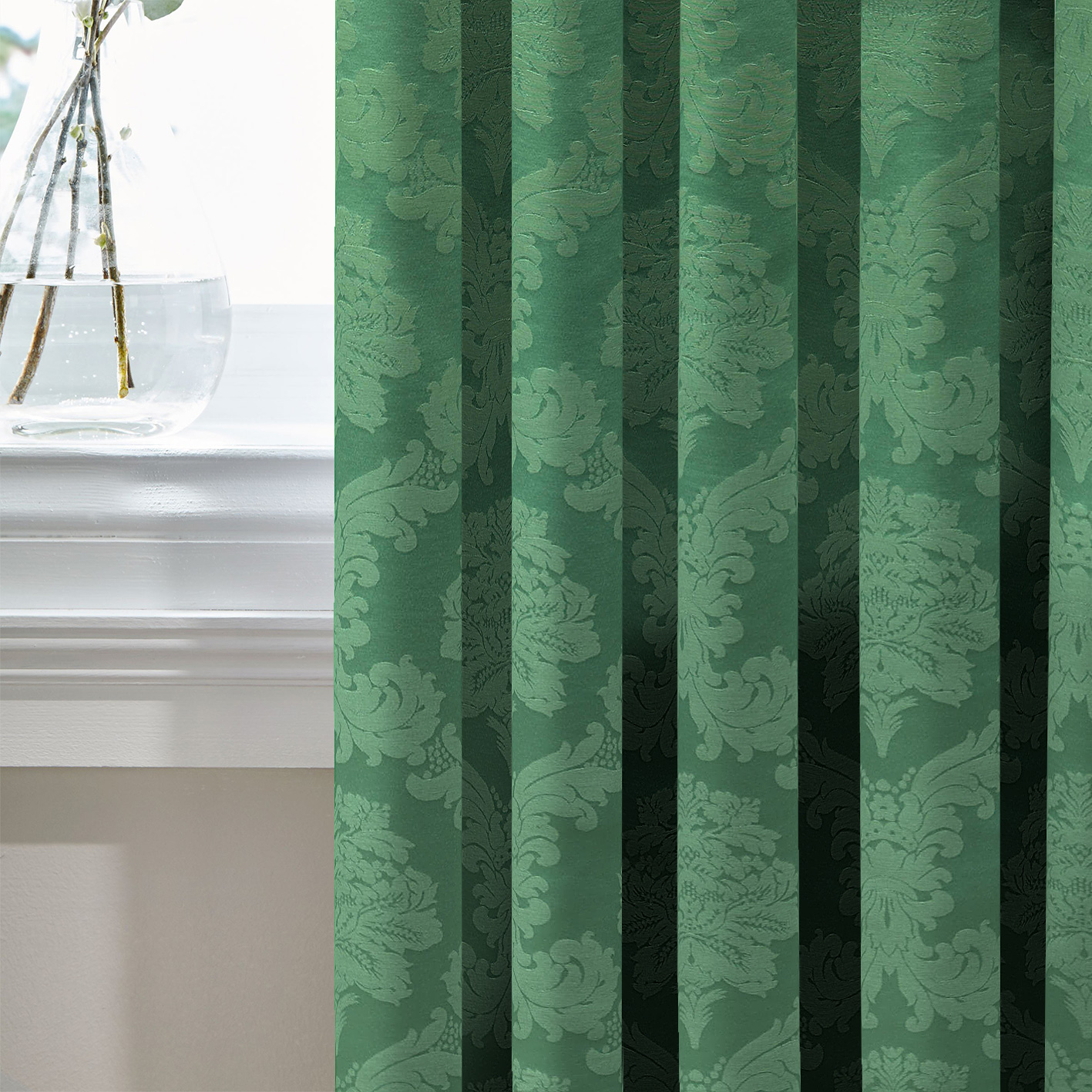 

Шторы Испания MacroHorizon DAMASK Зеленый, 270*135 см (2 шт.)