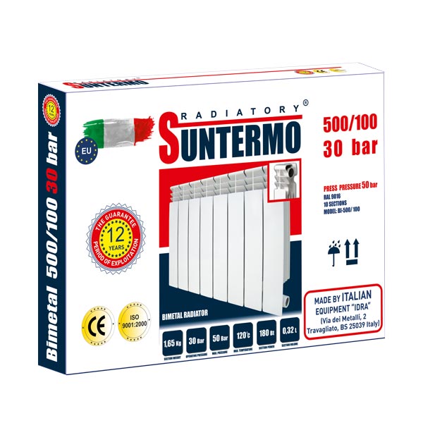 

Секция радиатора биметаллического SUNTERMO 500/100 30 бар