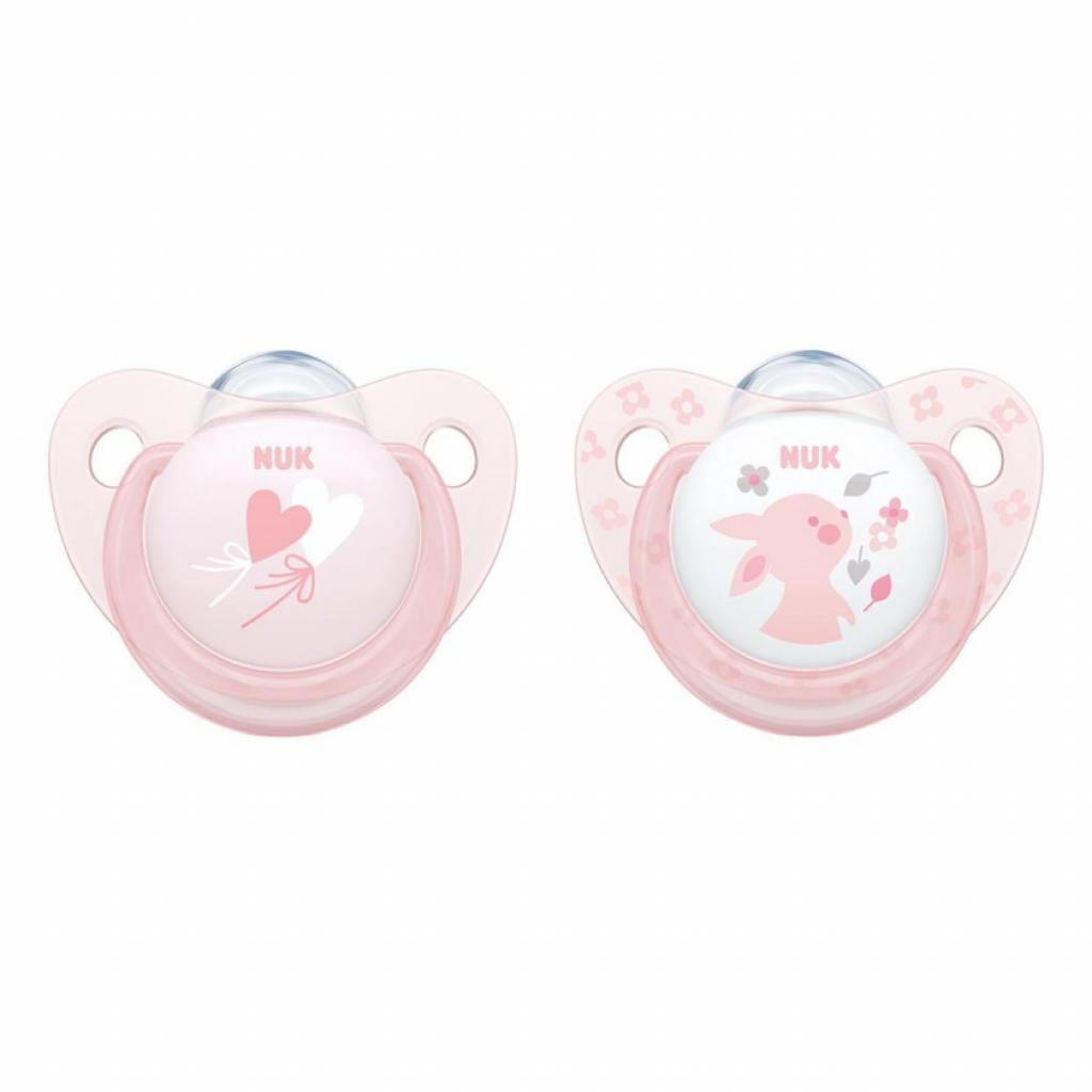 

Пустышка NUK для сна Baby Rose 0-6 мес 2 шт Розовая (3952946)