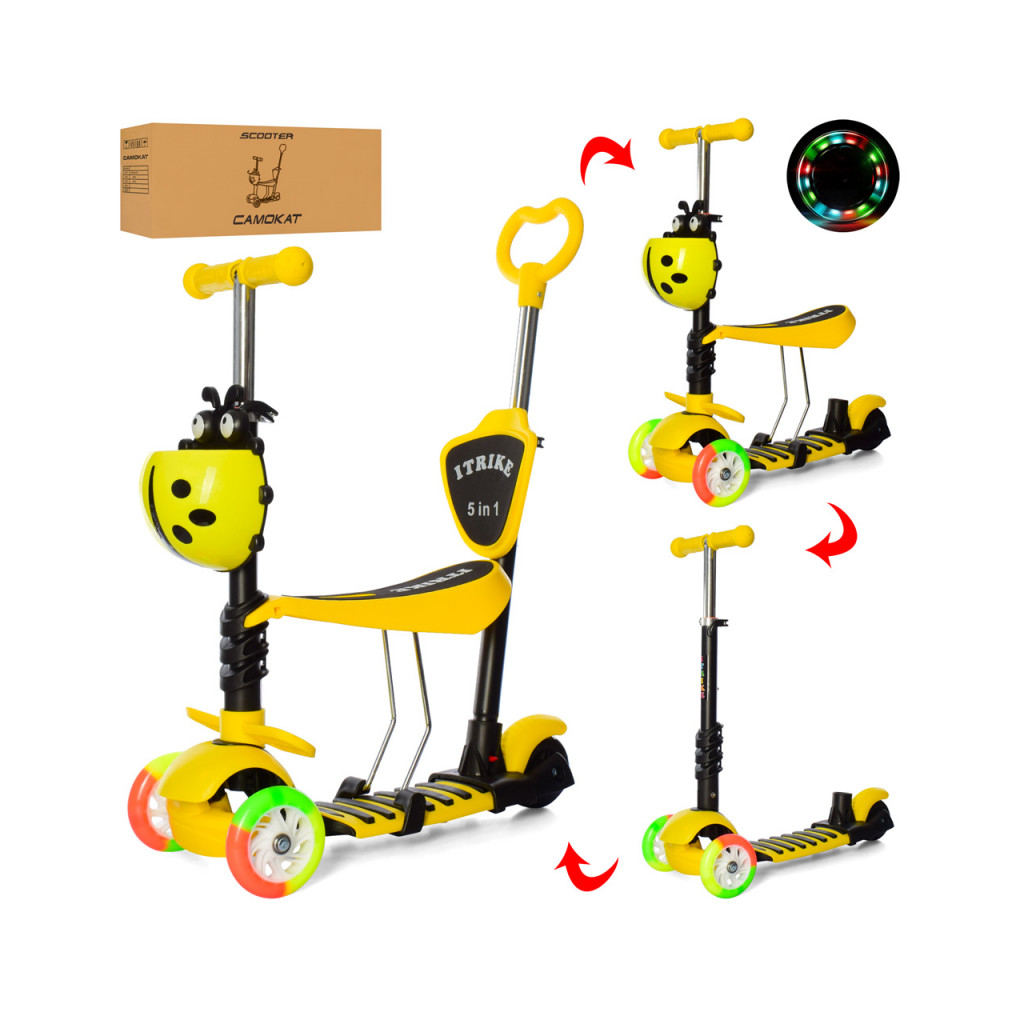 

Самокат iTrike Maxi JR 5 в 1 yellow (JR 3-026-C-Y yellow)