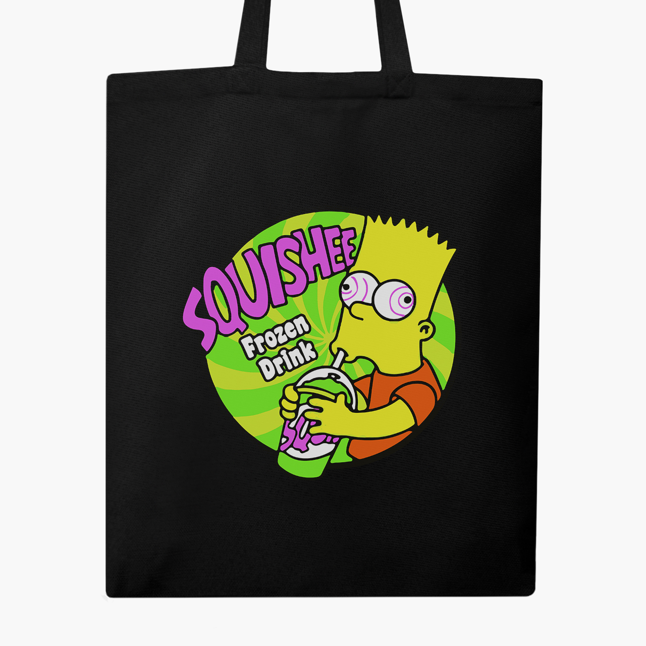 

Эко сумка шоппер Барт Симпсон (Bart The Simpsons) (9227-3410) 41x35 см Черный