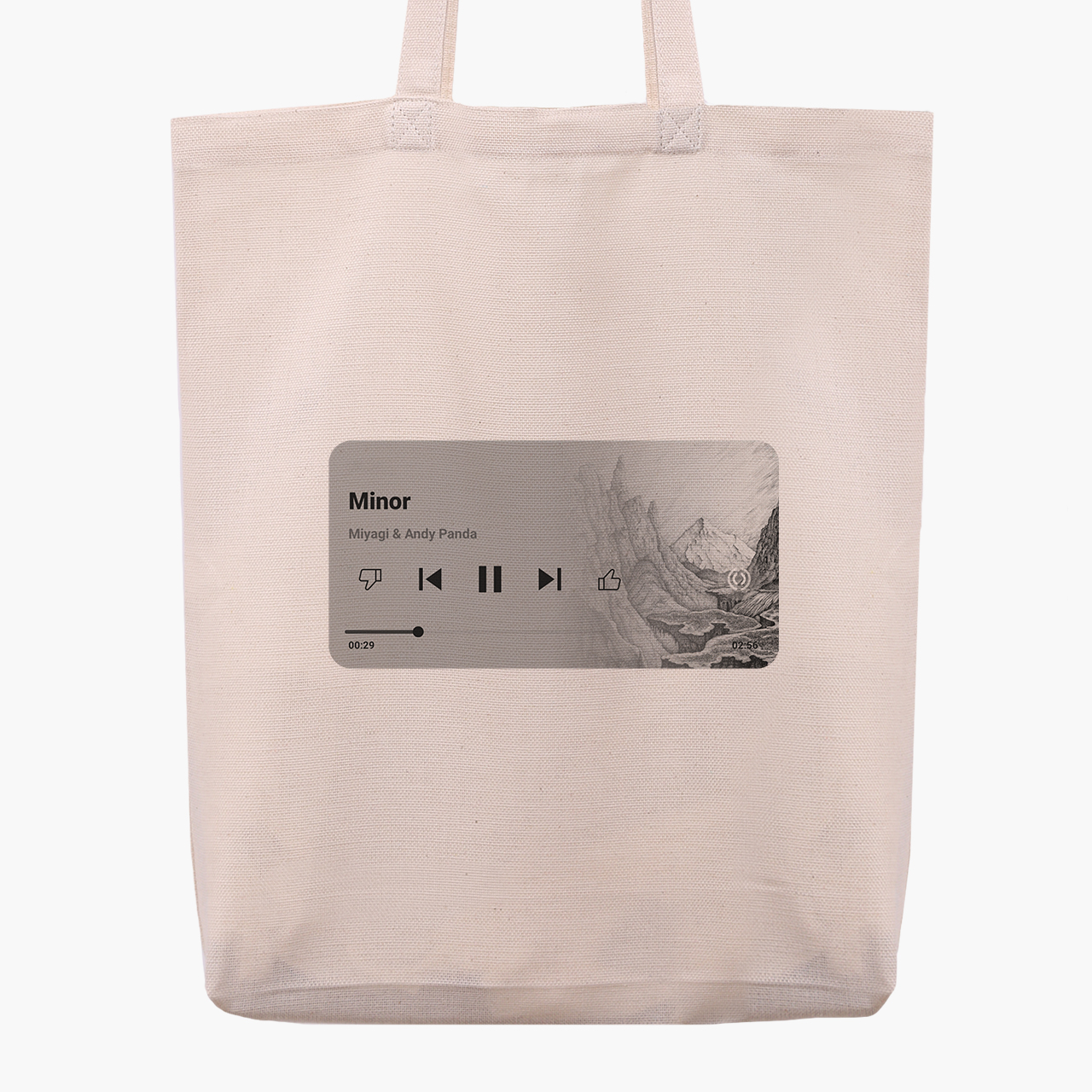 

Эко сумка шоппер Минор Мияги и Энди Панда (Minor MiyaGi and Andy Panda) (9227-3414) 41x35x8.5 см Белый