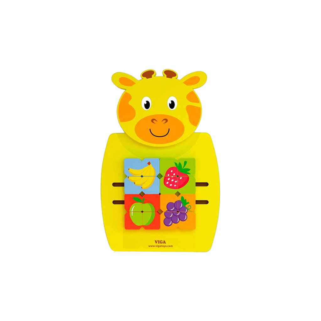 

Развивающая игрушка Viga Toys Бизиборд Жираф с фруктами (50680FSC)