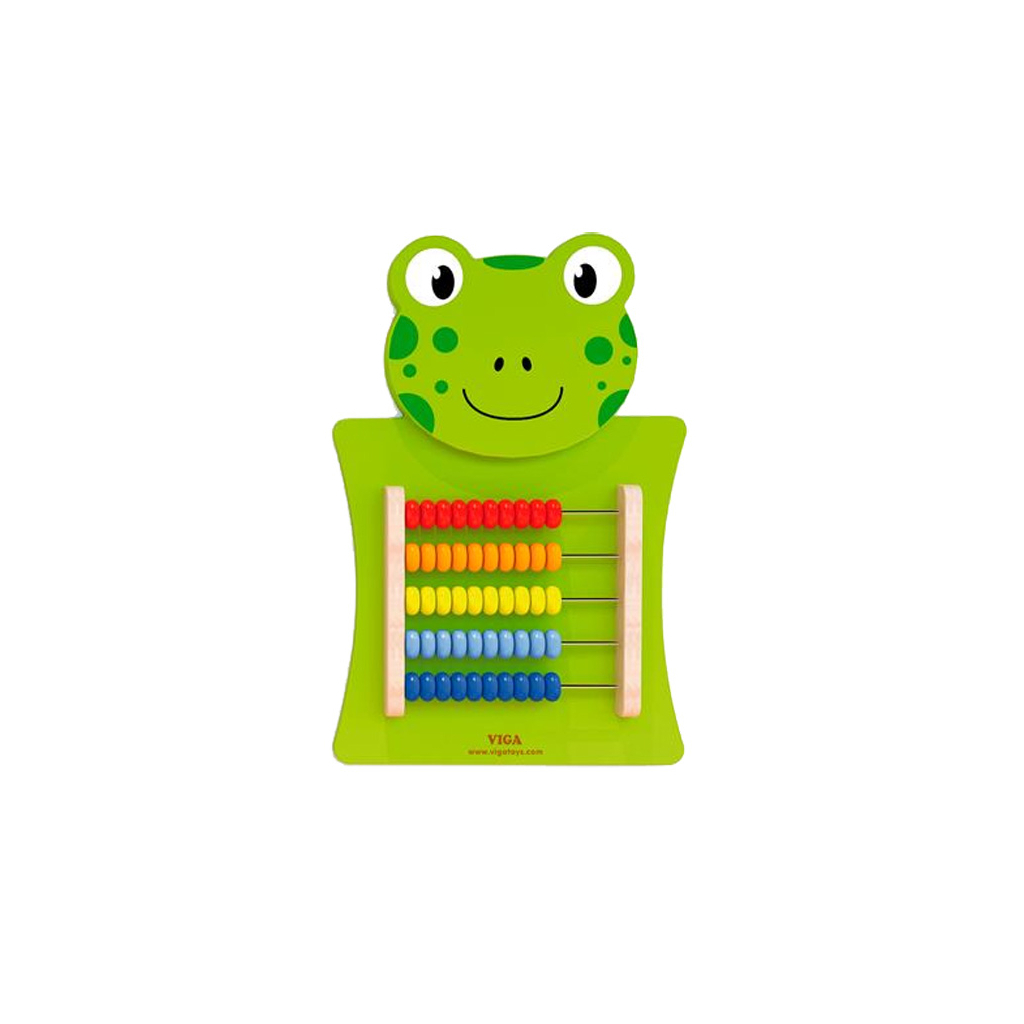 

Развивающая игрушка Viga Toys Бизиборд Лягушка со счетами (50679FSC)