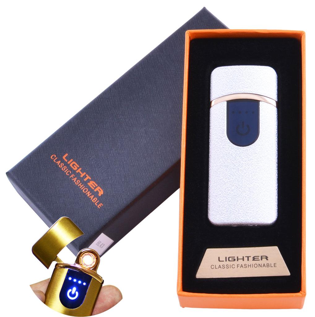 

USB зажигалка в подарочной упаковке Lighter (Спираль накаливания) №HL-43 White