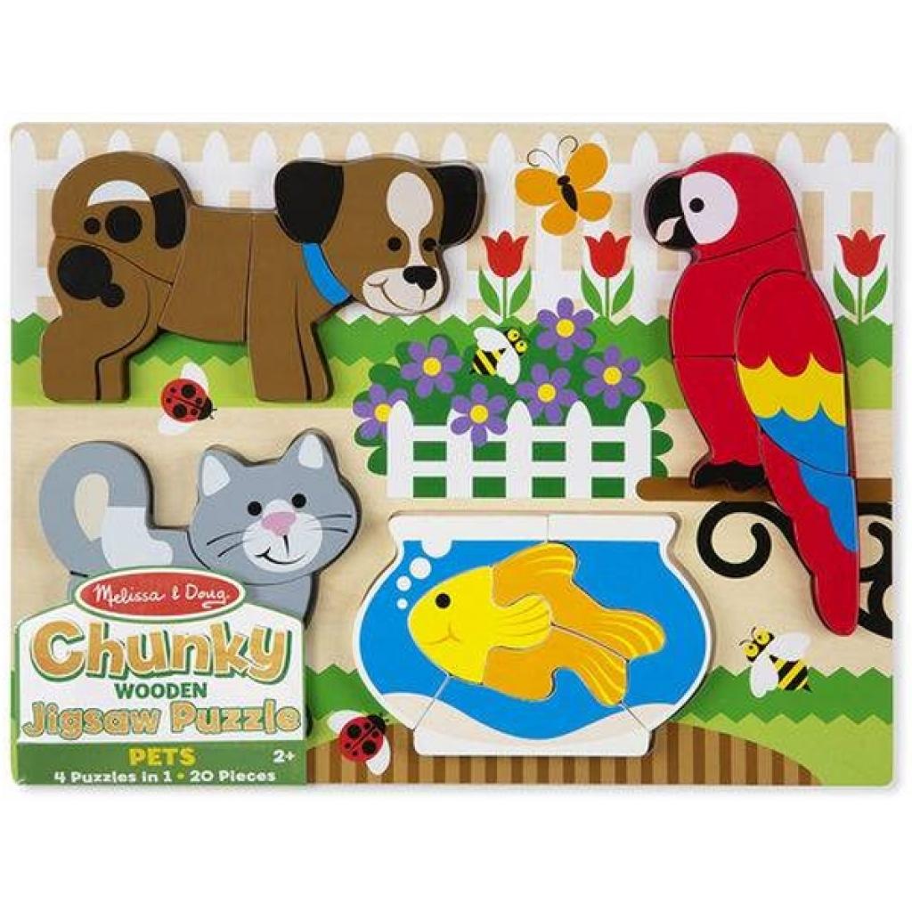 

Развивающая игрушка Melissa&Doug Формовой пазл Домашние животные (MD11890)