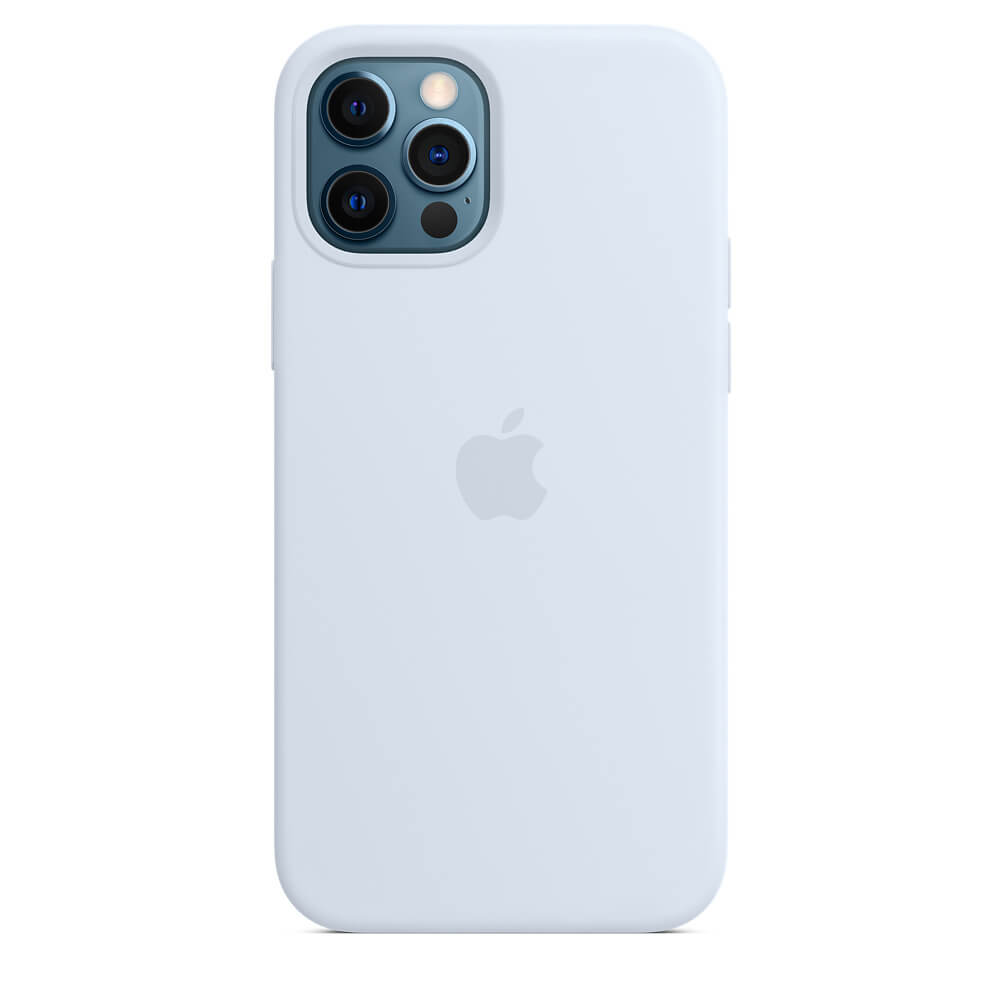 

Чехол Silicone case (AAA) full with Magsafe для Apple iPhone 12 Pro Max (6.7") Голубой / Cloud Blue Без бренда