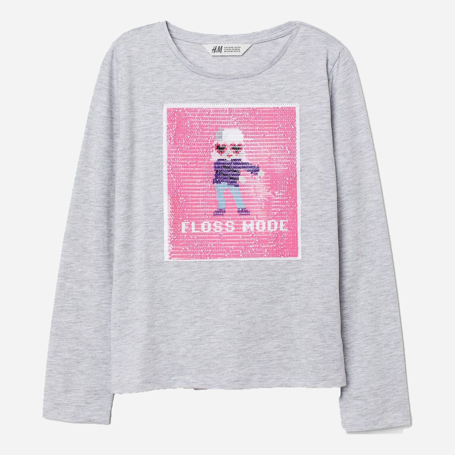 

Футболка с длинными рукавами H&M HOM91052 110-116 см Серая