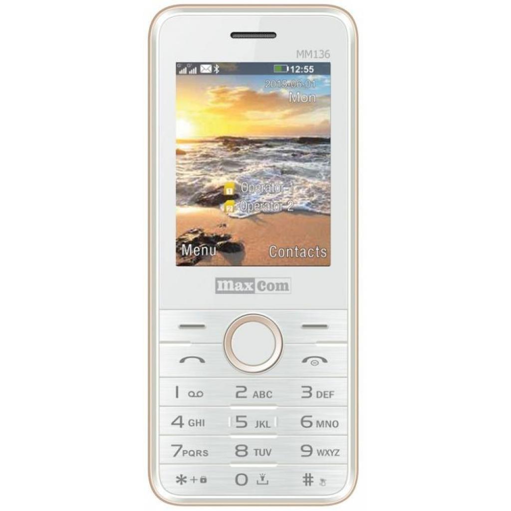 

Мобильный телефон Maxcom MM136 White-Gold