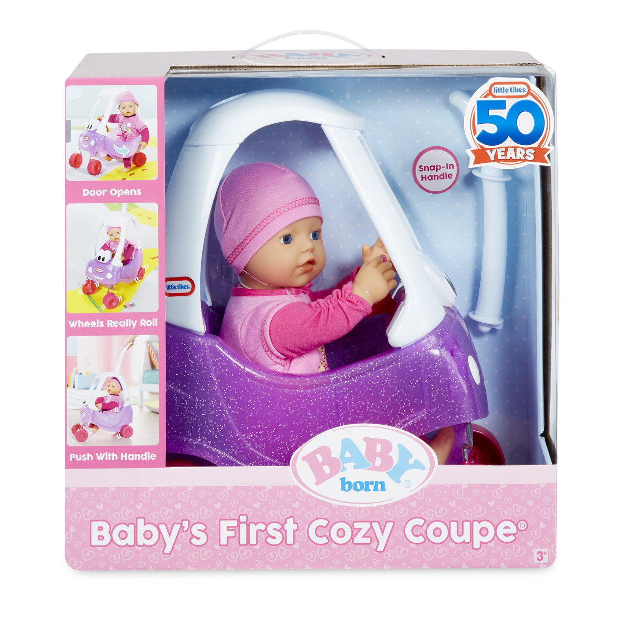 

Кукла Беби Борн первая машина BABY born Baby's First Cozy Coupe with Soft-Bodied Baby Doll