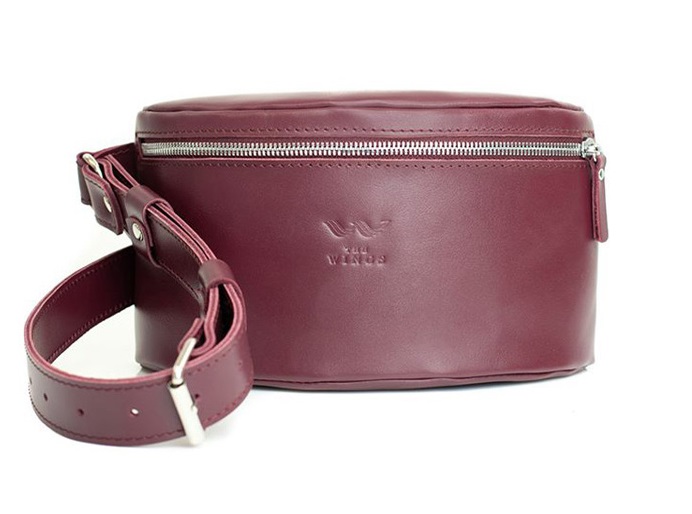 

Сумка поясная кожаная The Wings бордовая TW-BeltBag-mars-ksr