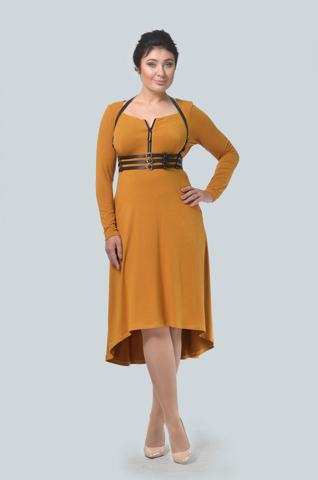 

Женские платье Alika Kruss, Тета 2 горчичный 3XL