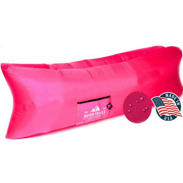 

Ламзак надувной ламзак Outer Trails USA пошив Рипстоп матрас с термокарманом Красный (SM8837490334)