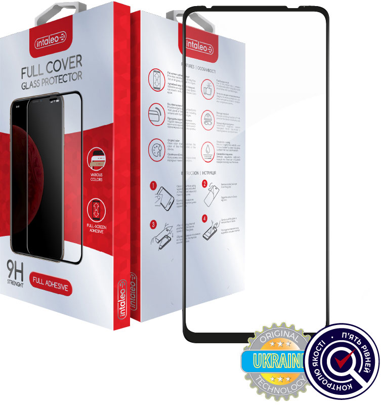 

Защитное стекло Intaleo Full Glue для Motorola Moto E20 Black