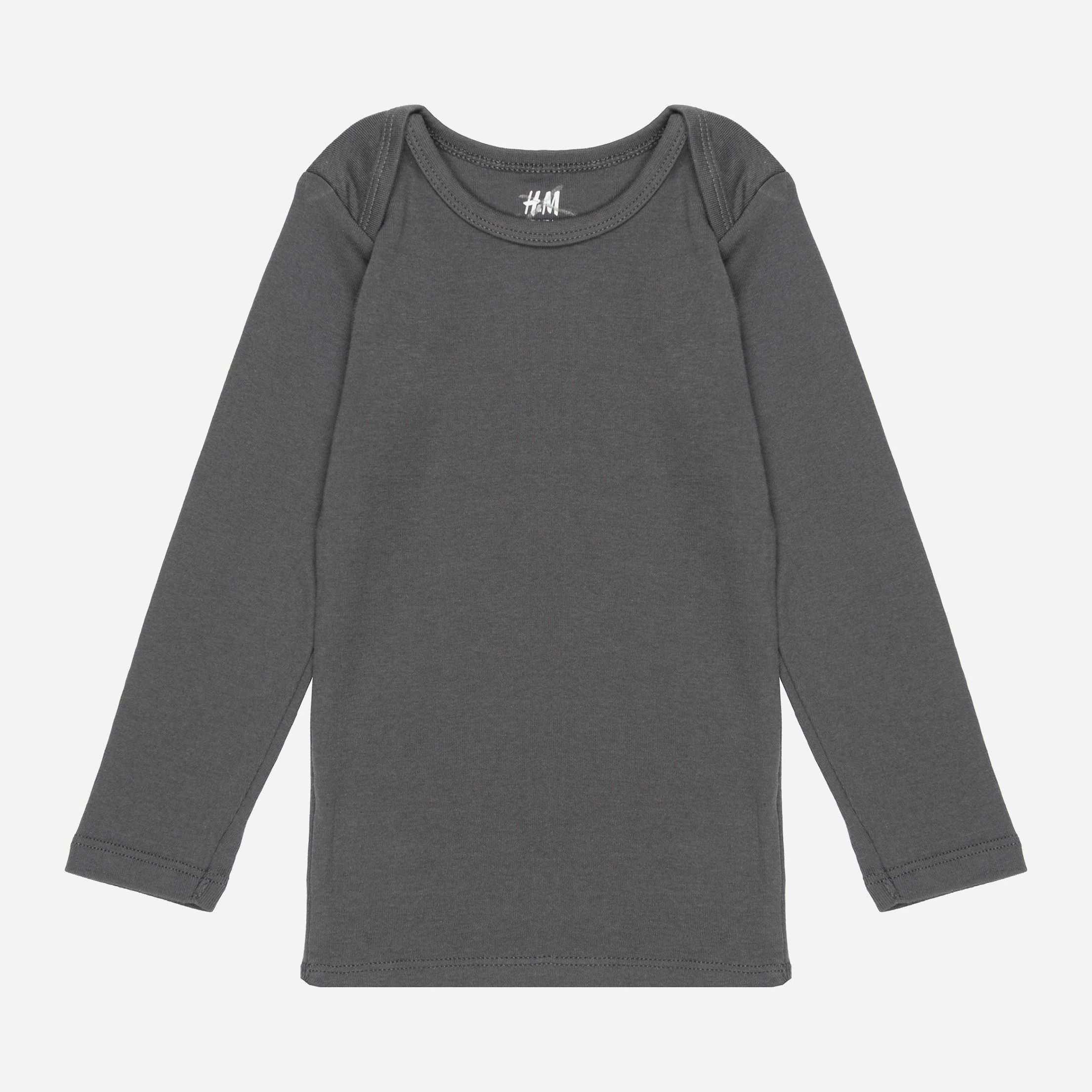 

Футболка с длинными рукавами H&M 402-73402702 86 см Темно-серая