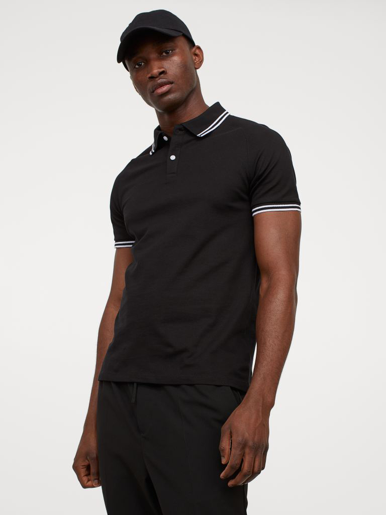 

Поло H& 9836253abr  Черное, Поло H&M 9836253abr M Черное
