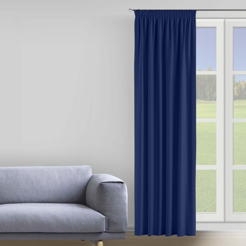

Штора Decorator 150х275 синий бархат на тесьме B139
