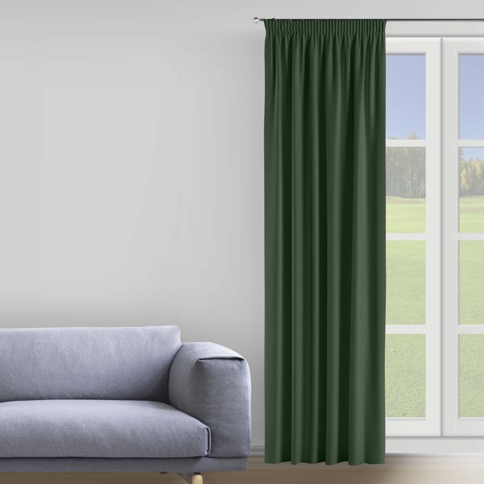 

Комплект штор Decorator 2 шт 200х275 зеленый бархат на тесьме B155