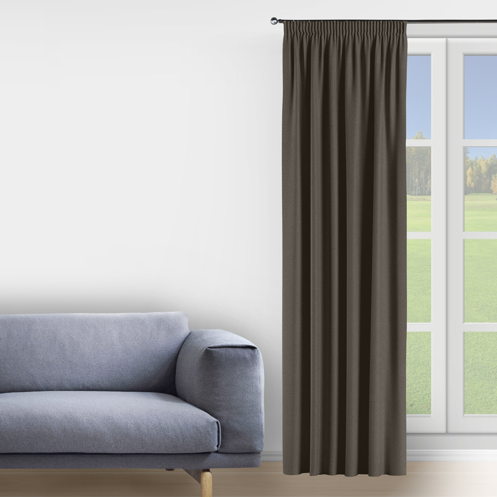 

Штора Decorator 250х275 коричневый блэкаут на тесьме FD13