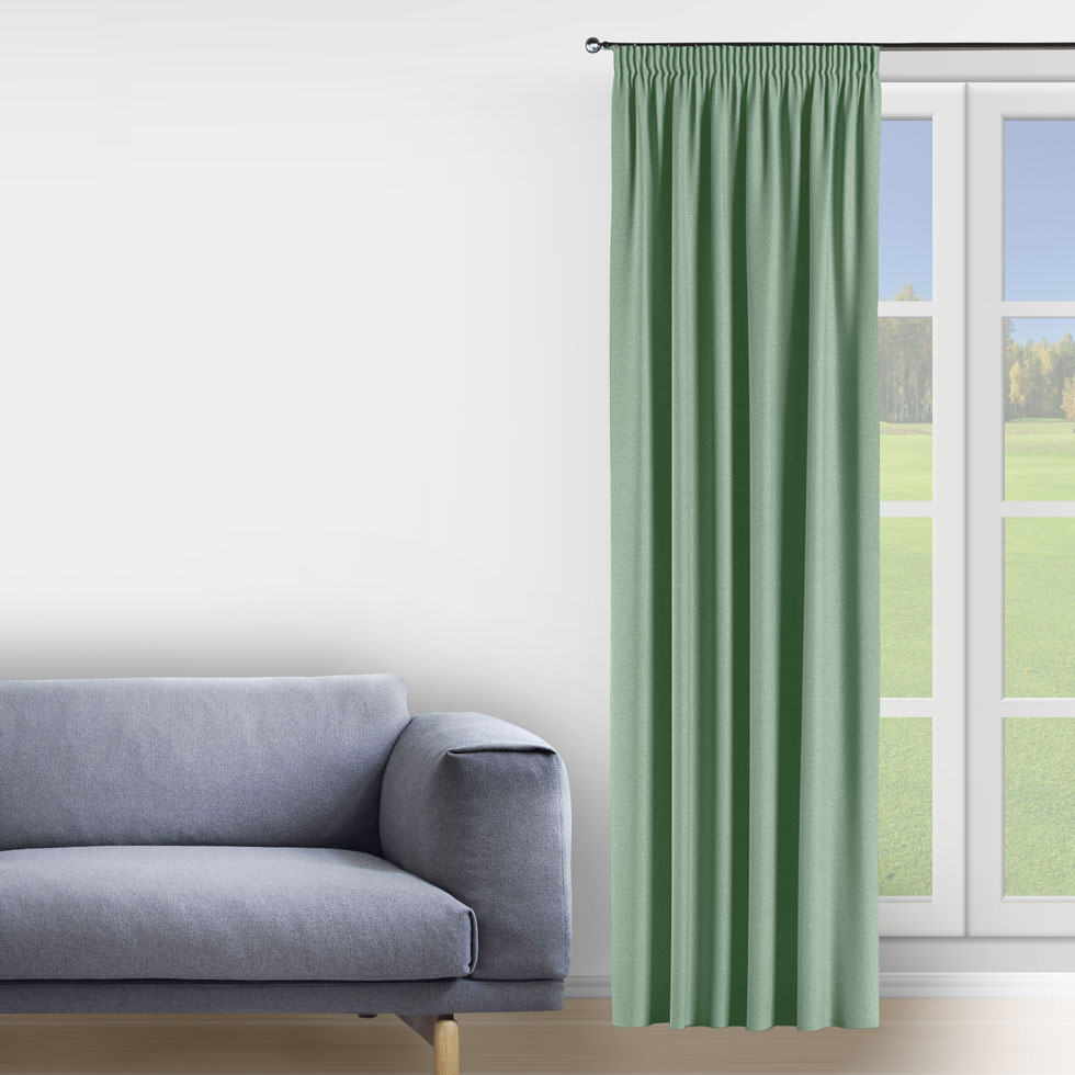 

Комплект штор Decorator 2 шт 150х275 мятный блэкаут на тесьме FD08