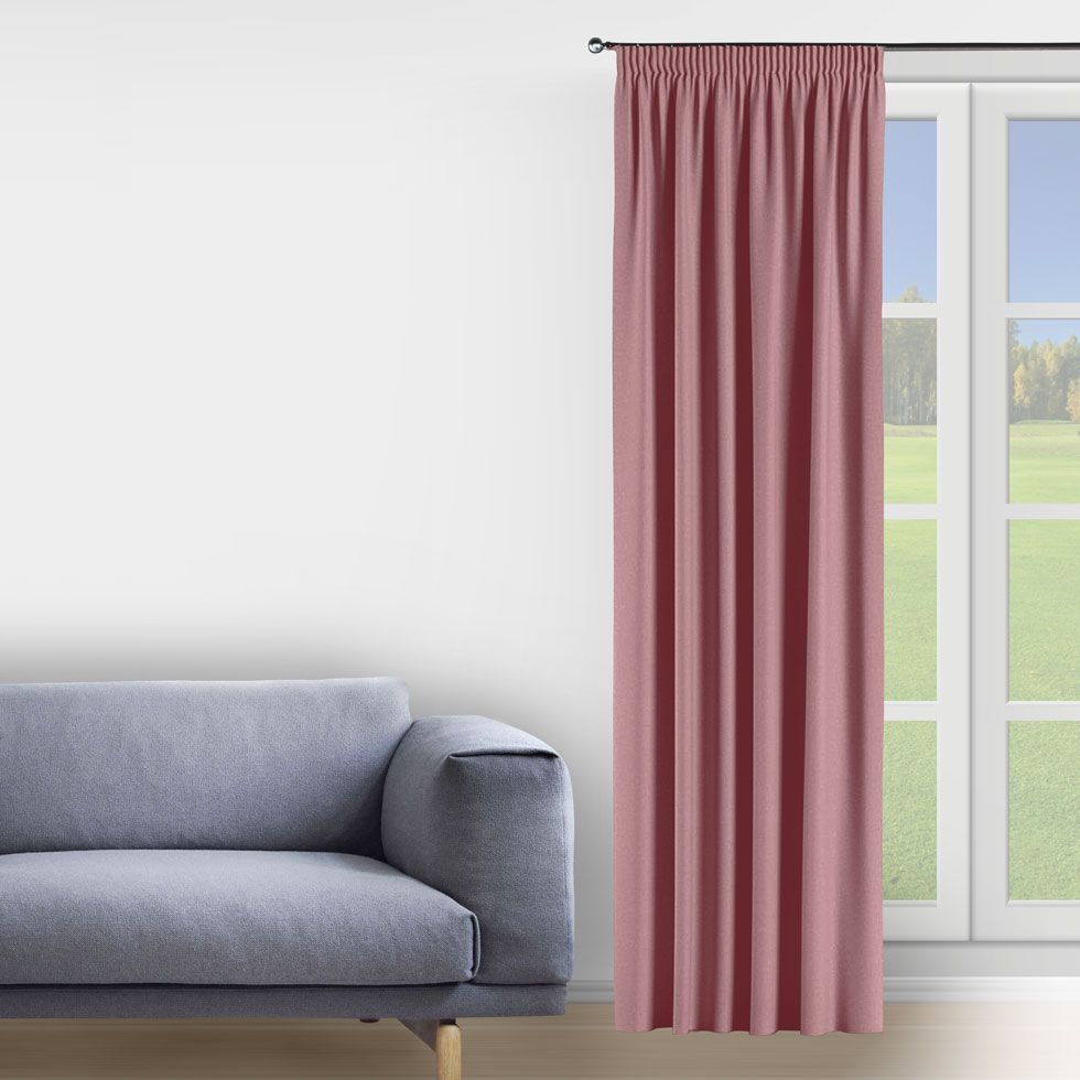 

Комплект штор Decorator 2 шт 250х275 розовый блэкаут на тесьме FD07