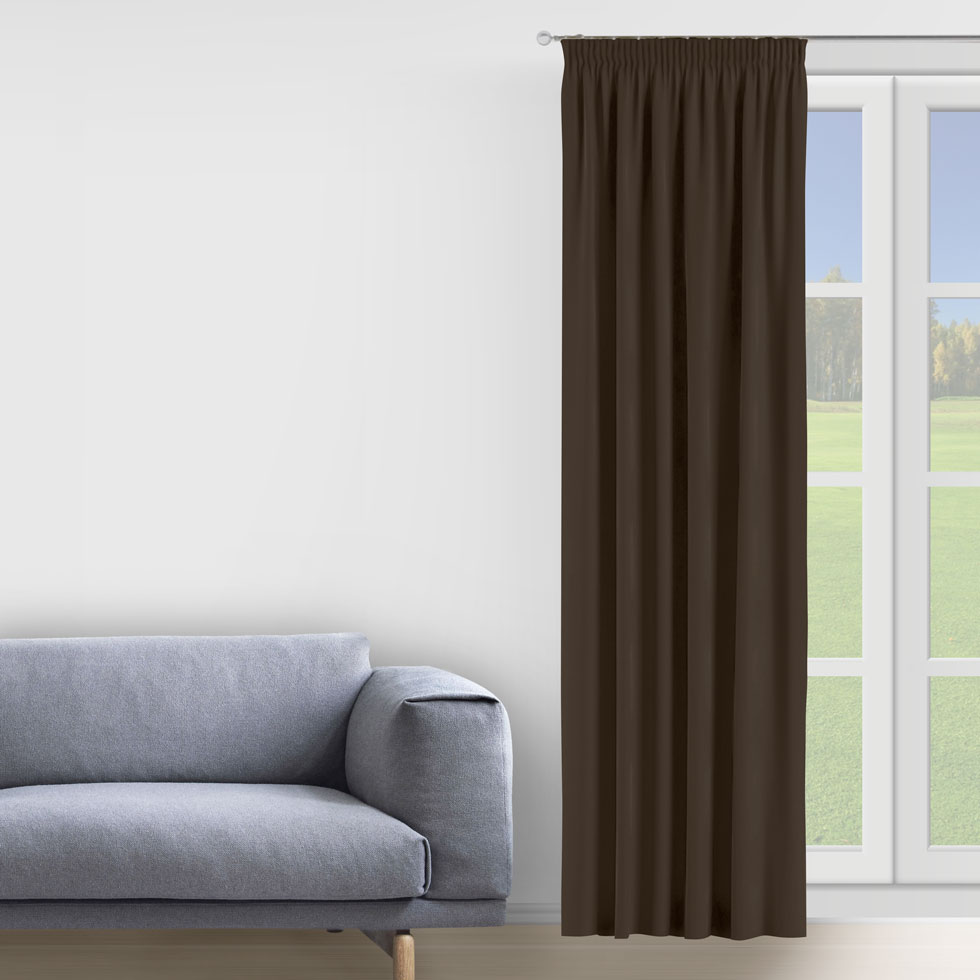 

Штора Decorator 300х275 шоколадный микровелюр на тесьме D071
