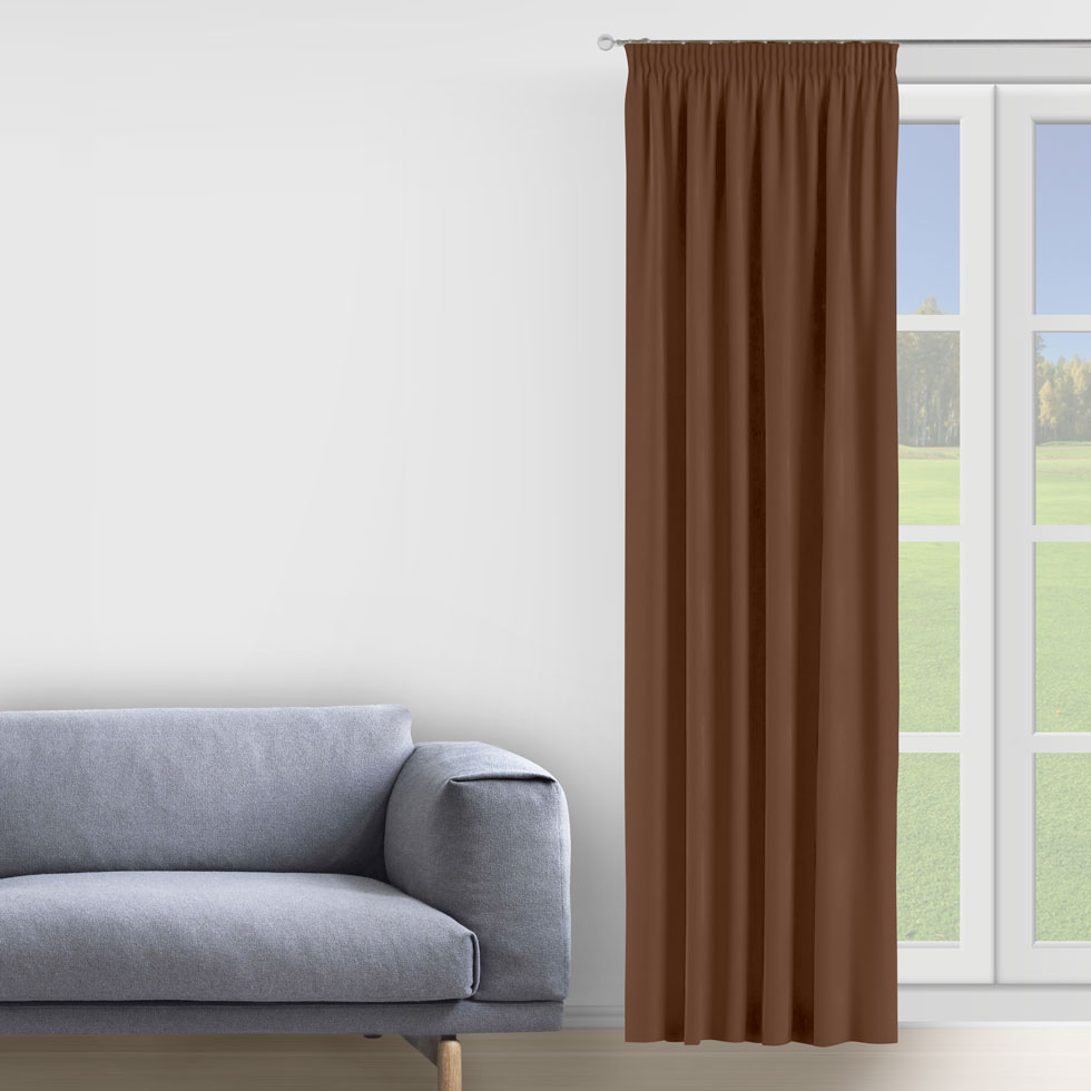 

Комплект штор Decorator 2 шт 250х275 мокко микровелюр на тесьме D046