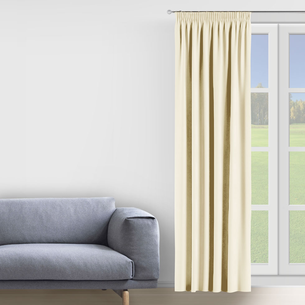 

Комплект штор Decorator 2 шт 150х275 молочный микровелюр на тесьме D002