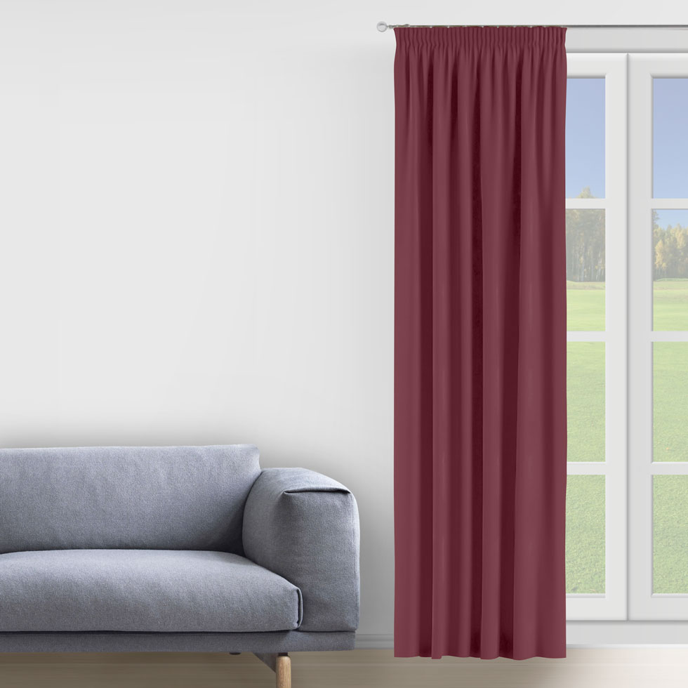 

Комплект штор Decorator 2 шт 250х275 бордовый микровелюр на тесьме D067