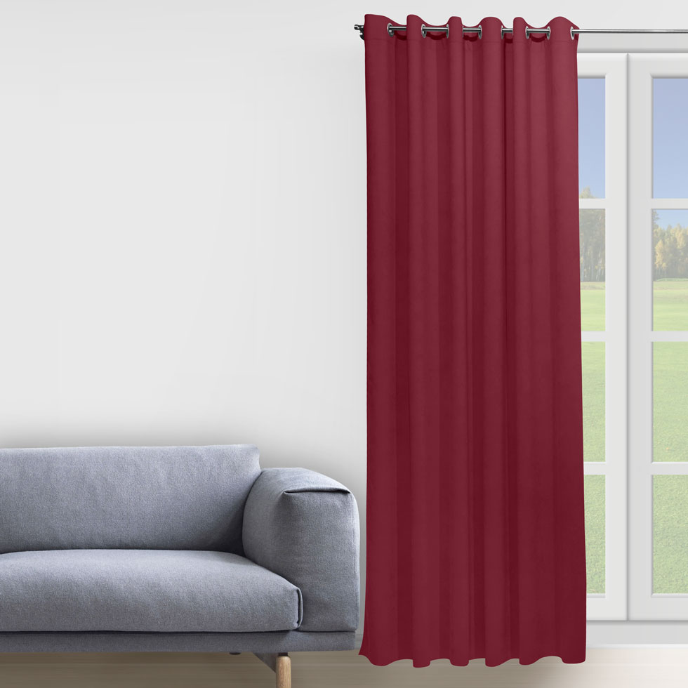 

Штора Decorator 150х258 бордовый микровелюр на люверсах D009
