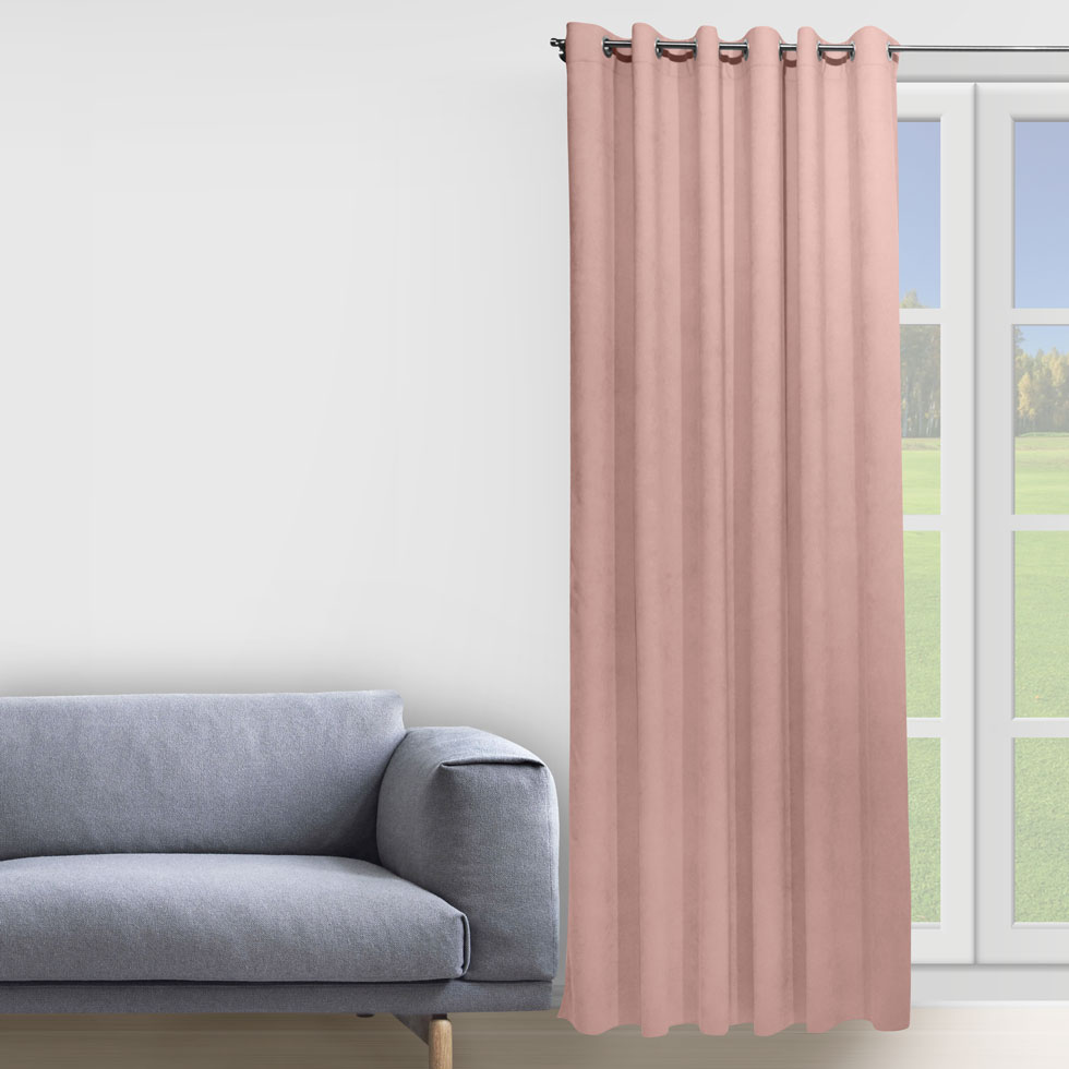 

Штора Decorator 300х258 розовый микровелюр на люверсах D016