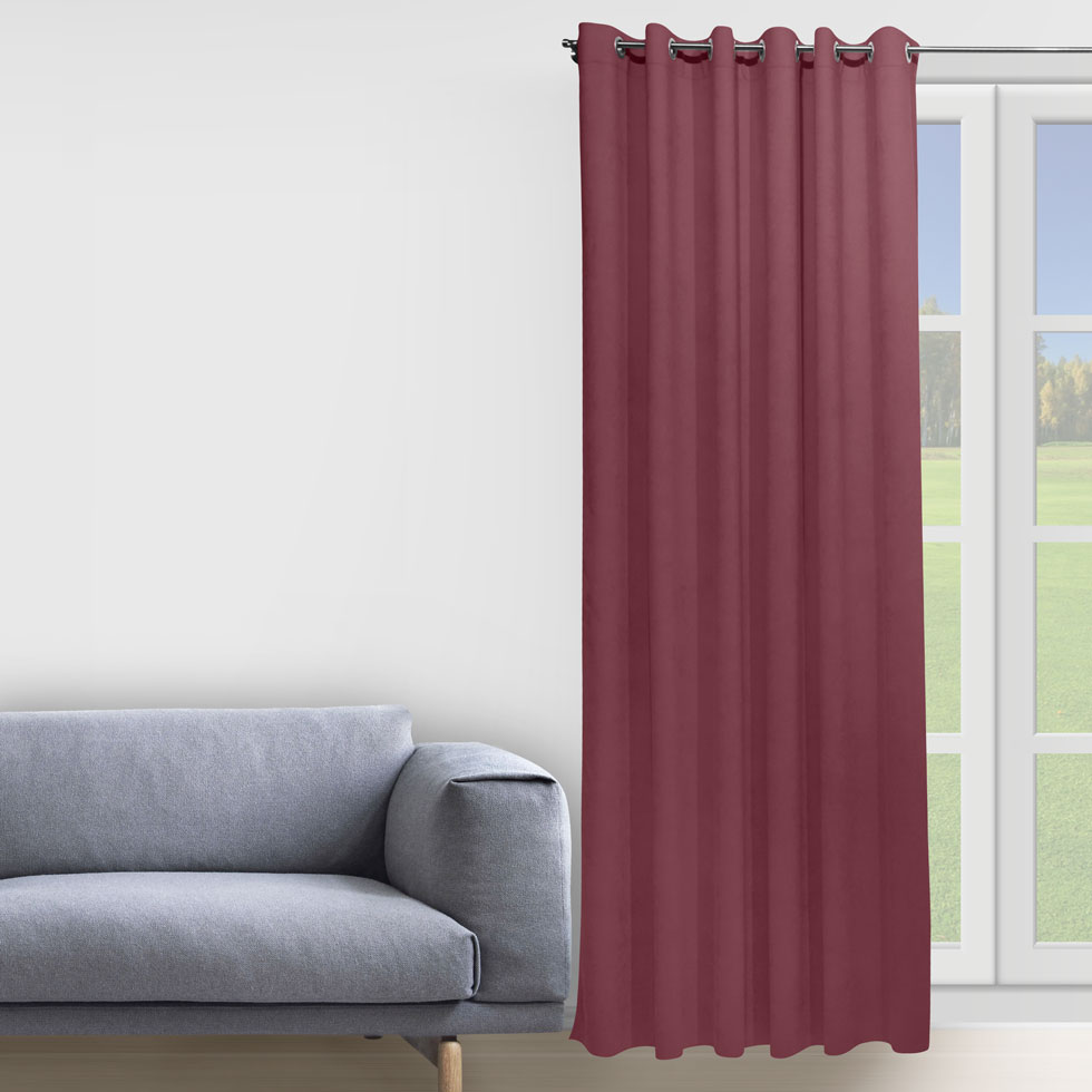 

Штора Decorator 250х258 бордовый микровелюр на люверсах D067