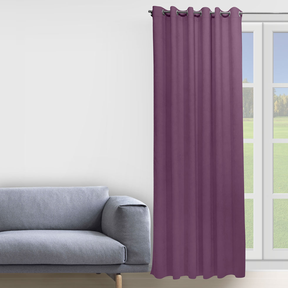 

Штора Decorator 150х258 фиолетовый микровелюр на люверсах D056