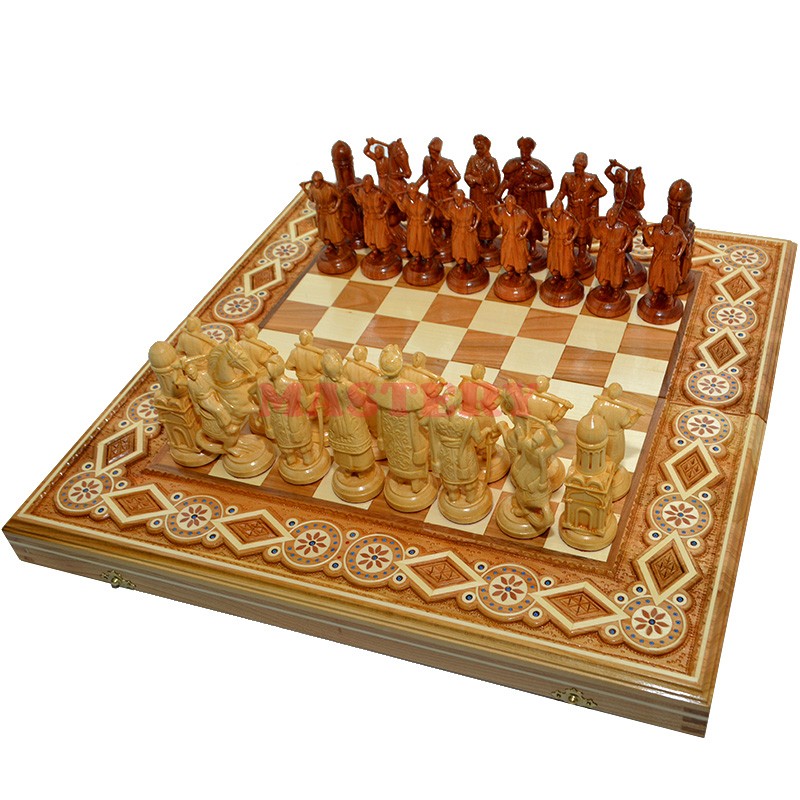 

Шахматы Казаки. 50х50 см. Бисер 30179