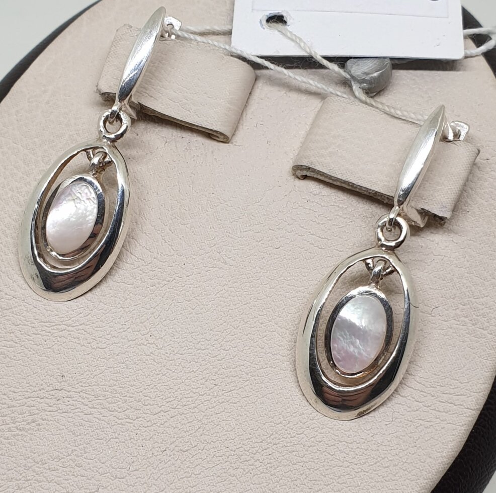 

Сережки серебряные с перламутром 4,91 г