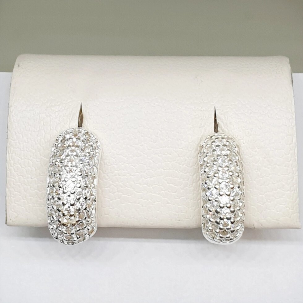 

Сережки серебряные с кубическим цирконием 2,7 г