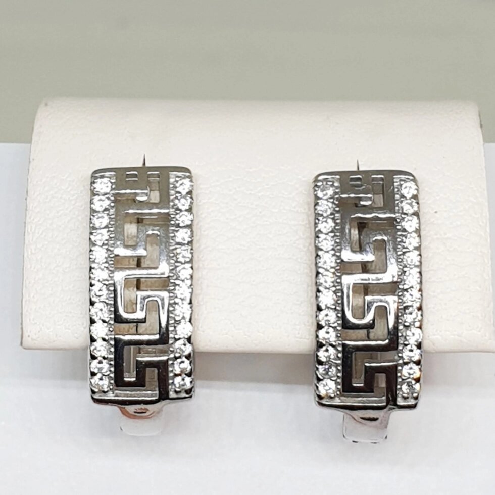 

Сережки серебряные с кубическим цирконием 4,39 г
