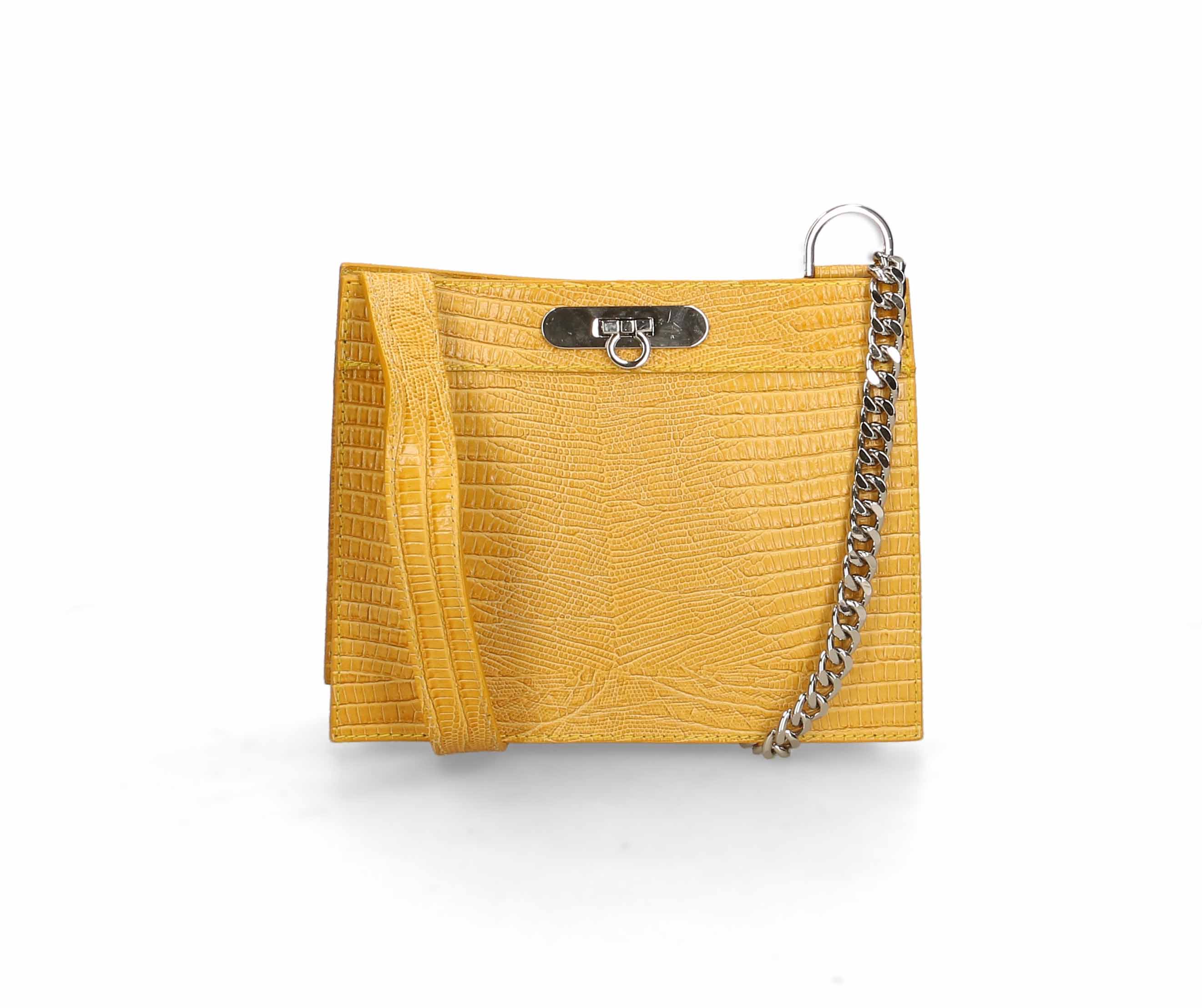 

Клатч Italian Bags 11260_senape Кожаный Желтый
