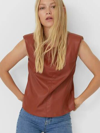 

Топ Stradivarius 6743/718/440  Коричневый, Топ Stradivarius 6743/718/440 M Коричневый