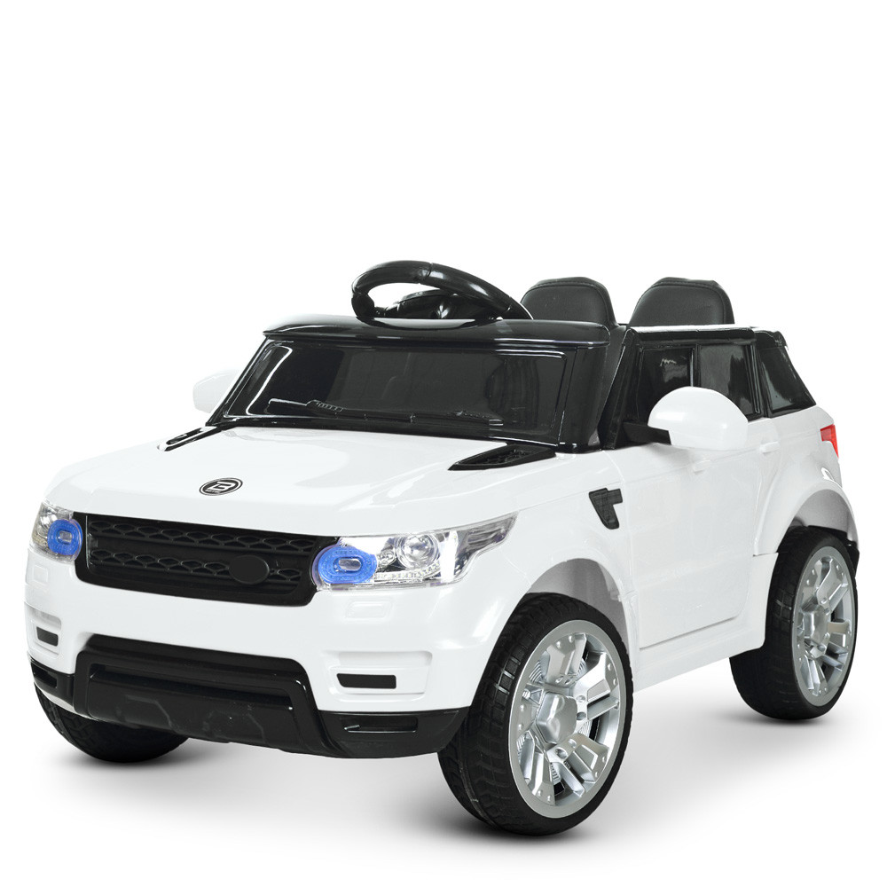 

Детский электромобиль с пультом Range Rover (2 мотора по 30W,2 аккум, MP3, USB) Джип Bambi M 3402EBLR-1 Белый