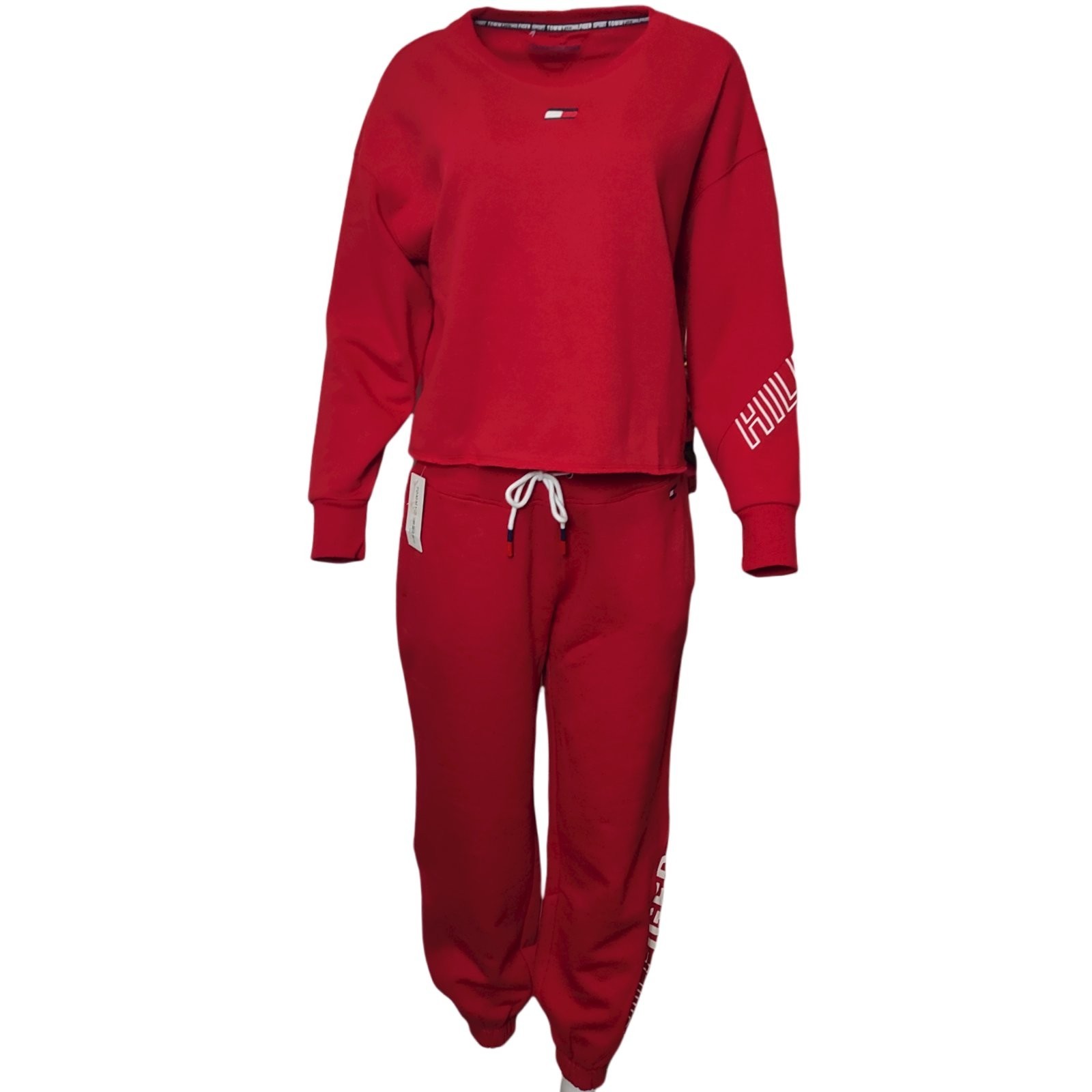 

Женский спортивный костюм Tommy Hilfiger Sport с круглым вырезом и логотипом, красный, размер, Женский спортивный костюм Tommy Hilfiger Sport с круглым вырезом и логотипом, красный, размер M