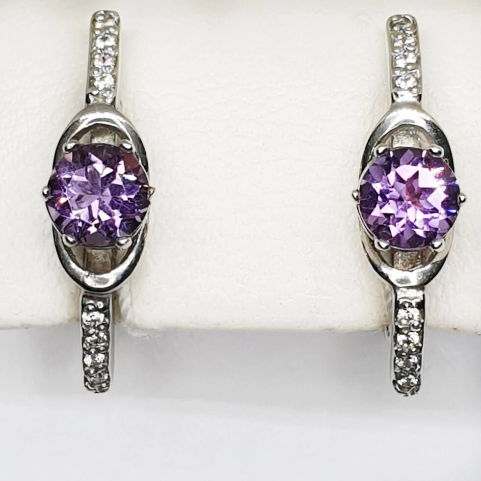 

Сережки серебряные с аметистом 2,66 г
