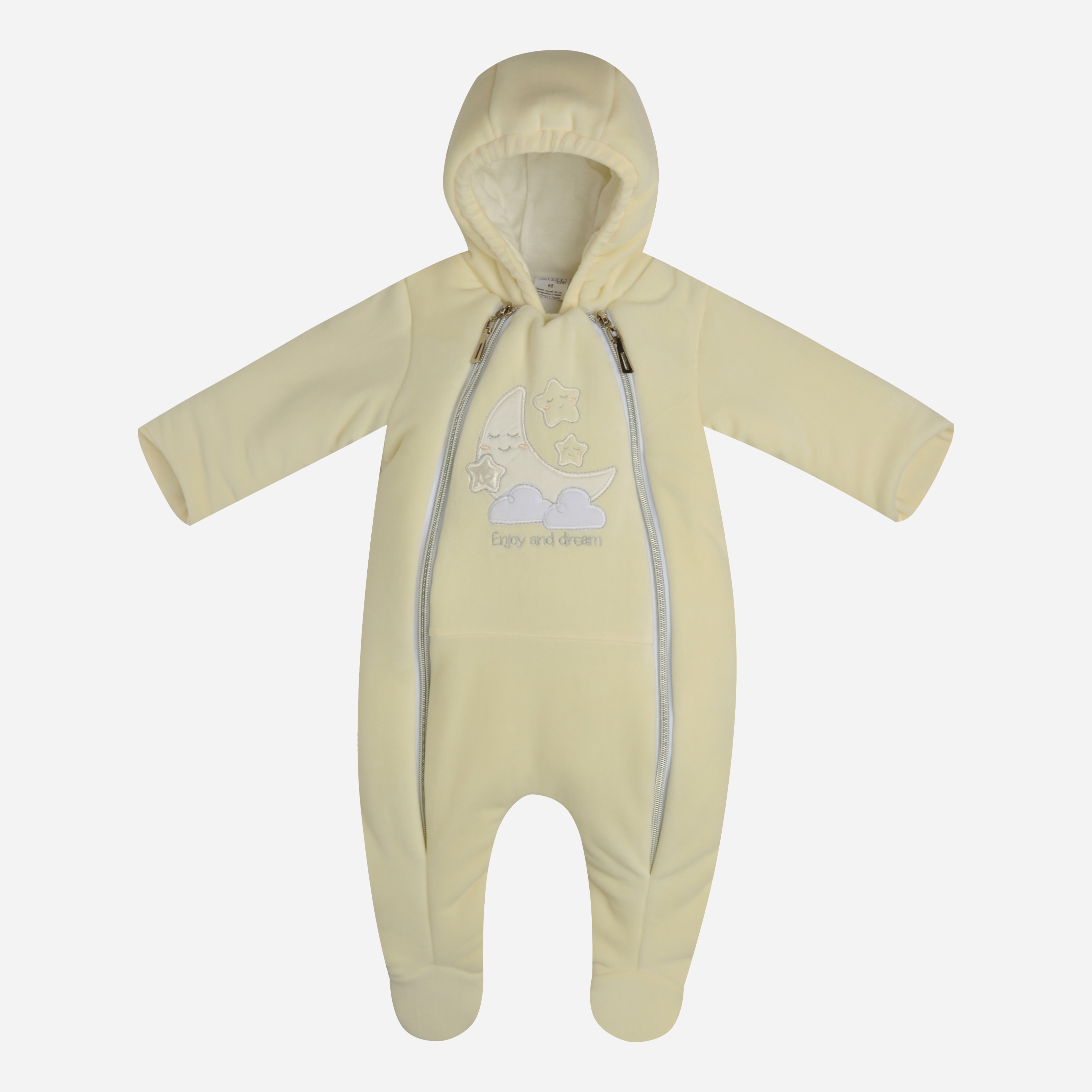 

Человекчек утепленный велюровый Garden Baby 12136-01/32 62 см Светло-молочный (4821213601275)