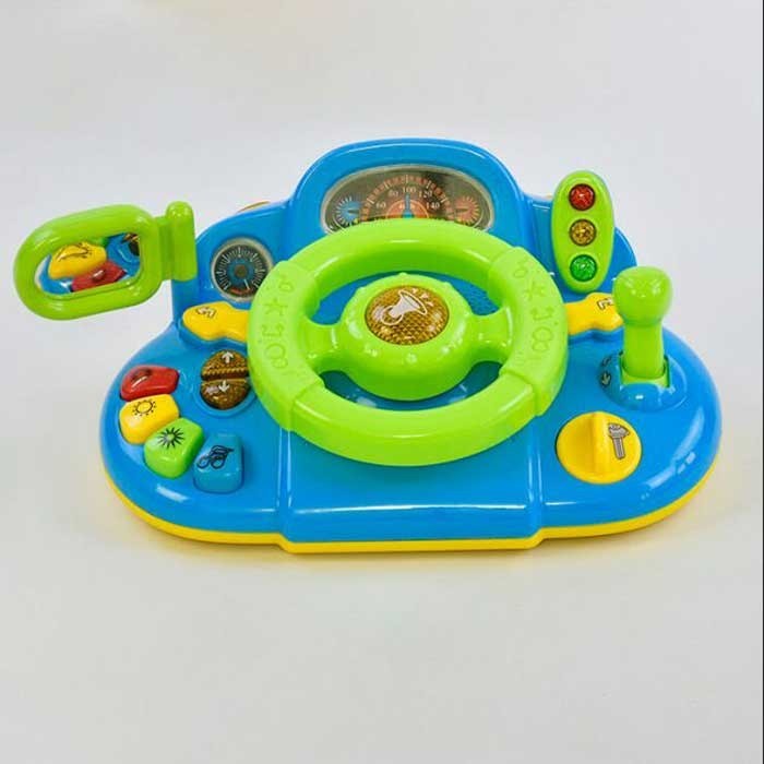 

Детский музыкальный руль Limo Toy "Маленький гонщик" (укр. мова) Голубой