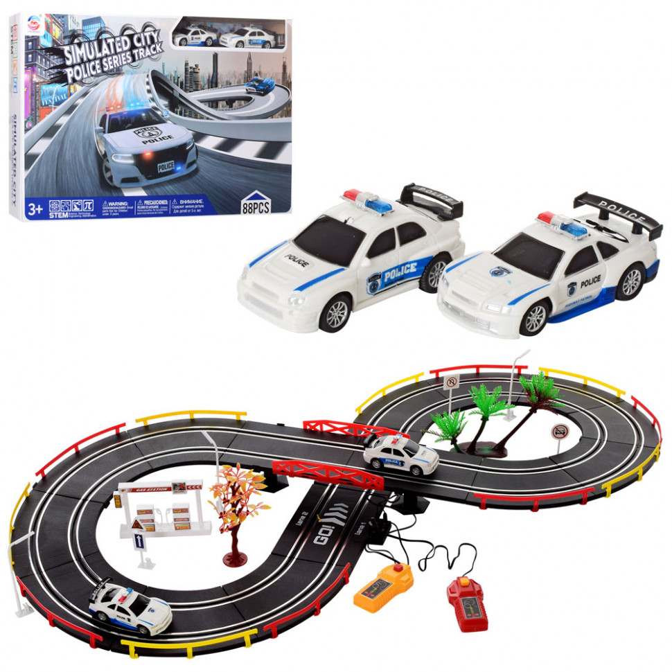 

Игрушечный трек Limo Toy машинка 4шт, кран, заправка (М 5510)