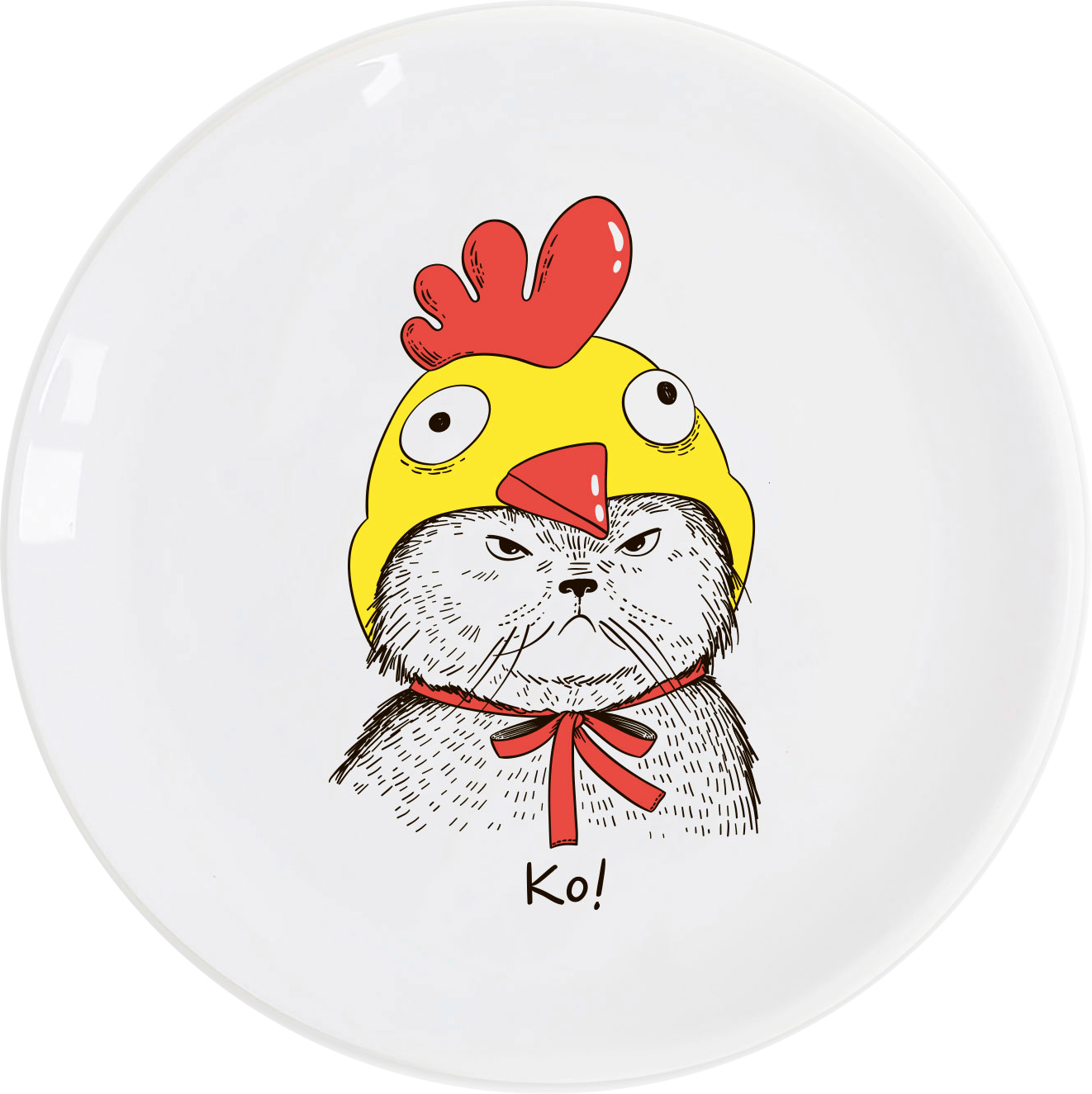 

Тарелка обеденная Orner "КО!" круглая 25 см (orner-0209)