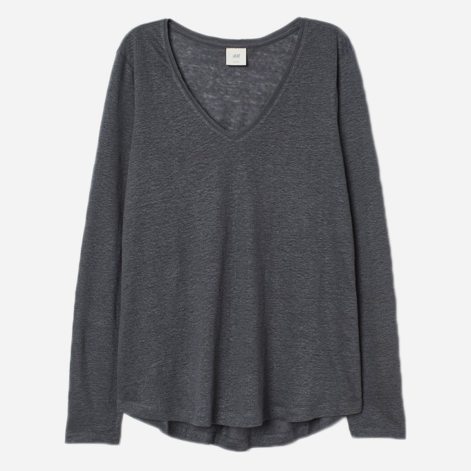 

Лонгслив H& XAZ175510QQAX  Темно-серый, Лонгслив H&M XAZ175510QQAX M Темно-серый